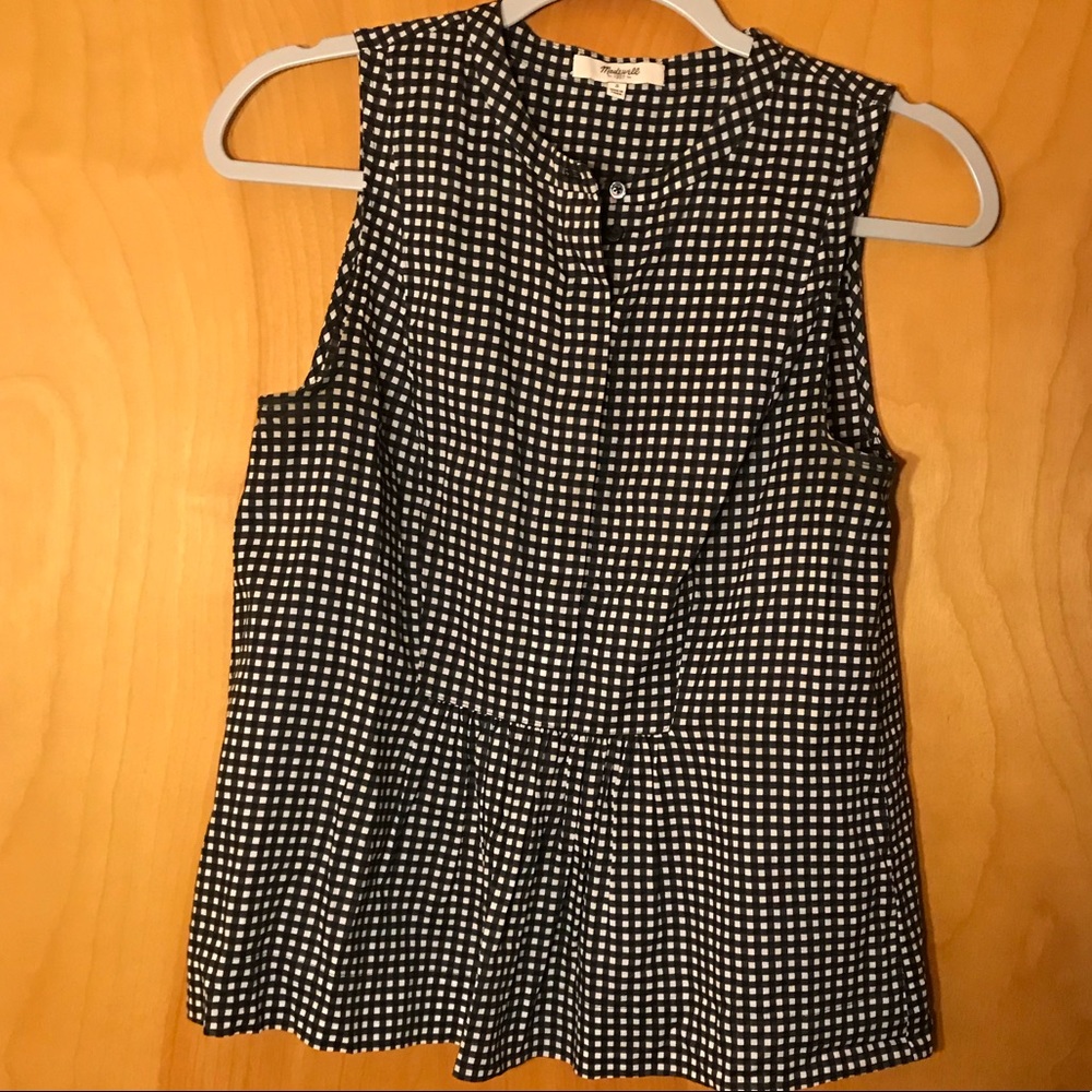 Madewell black and white gingham
